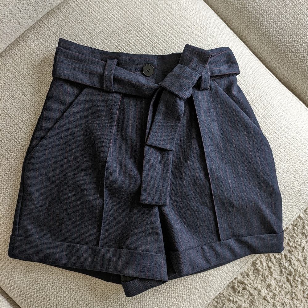 Maje Anthropologie Tie-Front Shorts